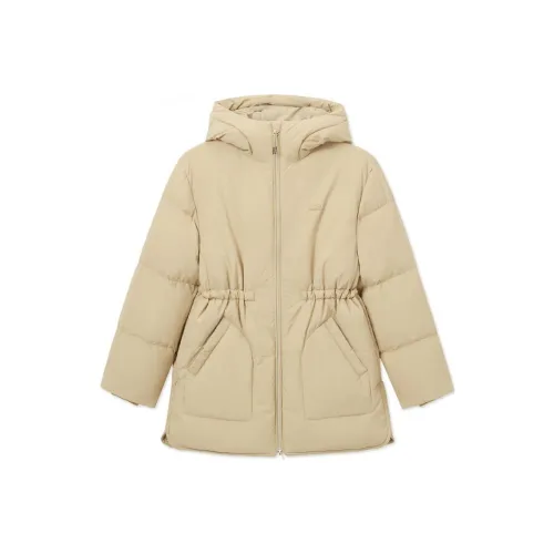 LACOSTE Пуховик Женские Молочный Кофейный