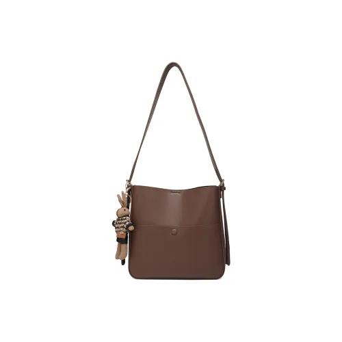 MEXICAN ПУ (полиуретан) Сумка через плечо ведрообразная сумка сумка через плечо средний размер женский кофе абрикос