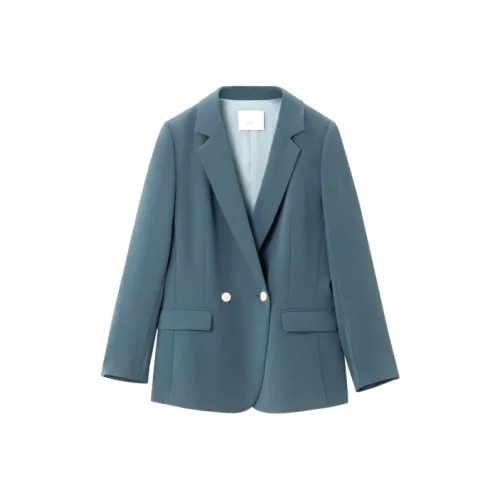 OVV Голубо-серый Однотонный 06 Женские Офисные костюмы