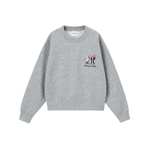 GU Funeral Freelen Collaboration Серый Женские Свитшоты