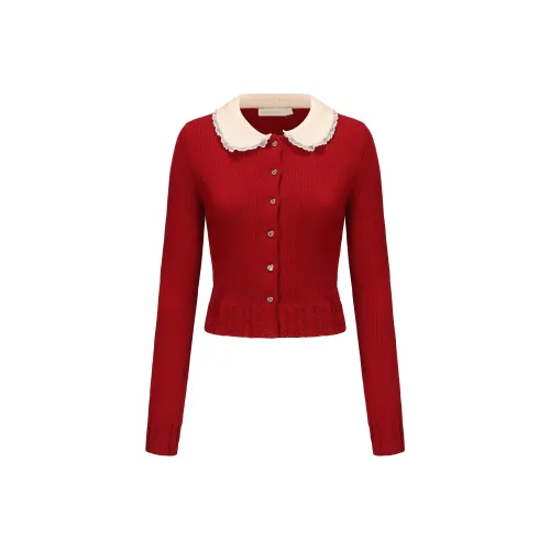 CHIWAWAMEME Трикотаж Женский Красный