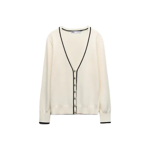 ZARA Белый Женские Трикотаж