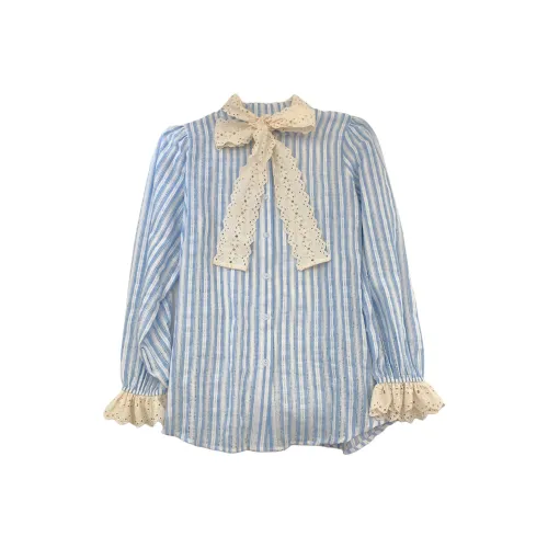 OUBO Светло-синие Женские Рубашки