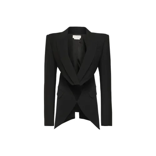 Alexander McQueen SS23 Бизнес-костюм Пальто Женское Черное