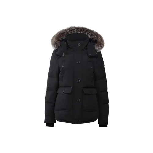 Moose Knuckles FW23 ANGUILLE Овчина Коллекция Пуховик Женские Черный