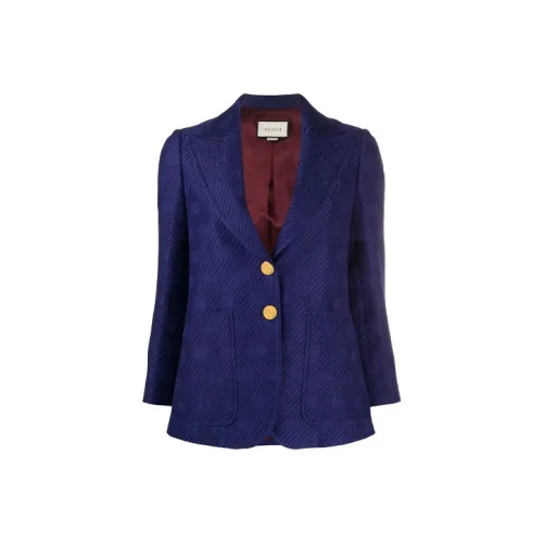 GUCCI FW21 Бизнес-костюм Пальто Женское Синее