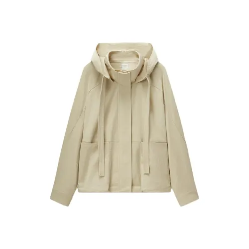 EICHITOO Куртки и пальто женские хаки зеленый