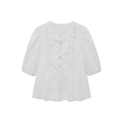 D'zzit Отбеленный белый Женские Рубашки