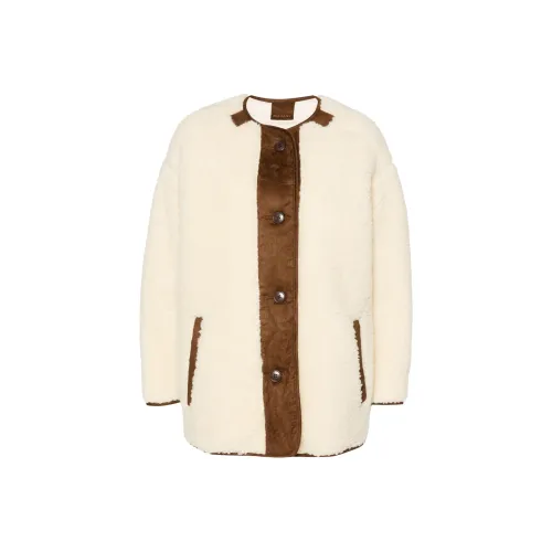 ISABEL MARANT ETOILE FW24 Куртки и пальто Женские Светлый бежевый