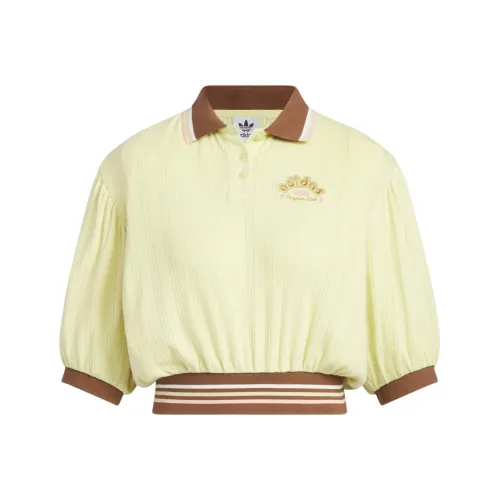 Adidas Originals Ретро Поло Женские Пудра Желтый