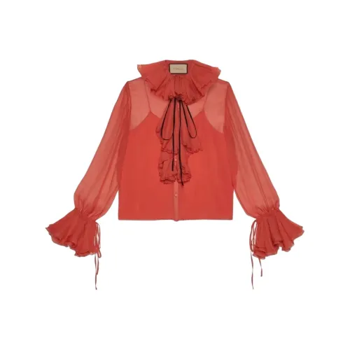 Gucci красные женские рубашки