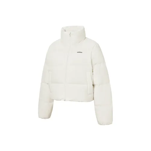 Adidas Пуховик Женские Нефритовый Белый