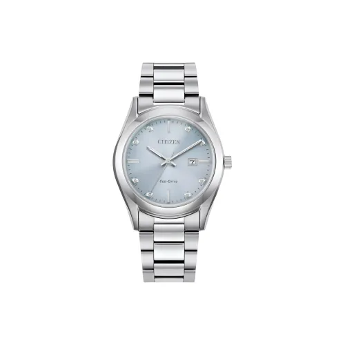 CITIZEN Eco Drive Series Светильник Кварцевый механизм Нержавеющая сталь Ремешок Часы 33 мм Женские часы Синий циферблат
