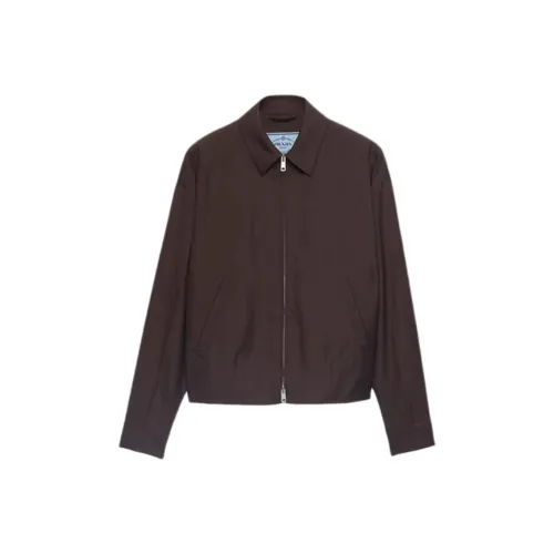 PRADA SS25 Куртки и Пальто Женские Какао-коричневый