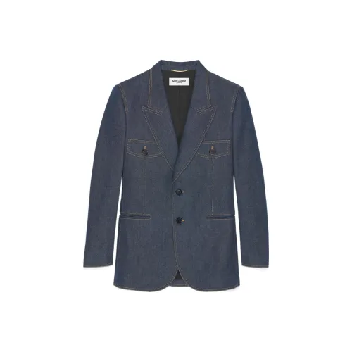 SAINT LAURENT SS22 Бизнес-костюм Пальто Женское Темно-синий Темно-синий