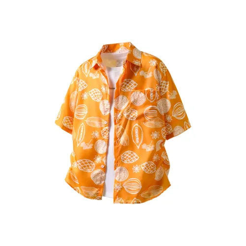 BEAR UNION Рубашка Унисекс Оранжевый Красный