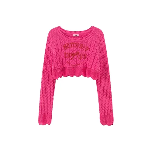 CHUU Темно-розовый красный женский трикотаж