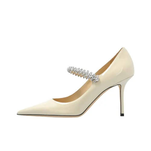 Jimmy Choo Bing Низкий каблук Высокие каблуки 9,5 см Женские Бежевый