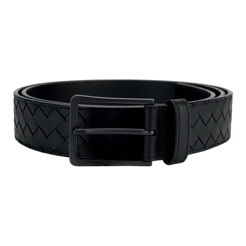 Bottega Veneta Ремни из коровьей кожи Мужской Черный Ширина 3,5 см