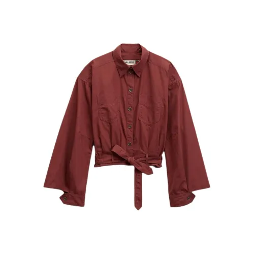 ZARA Темно-красные Женские Рубашки