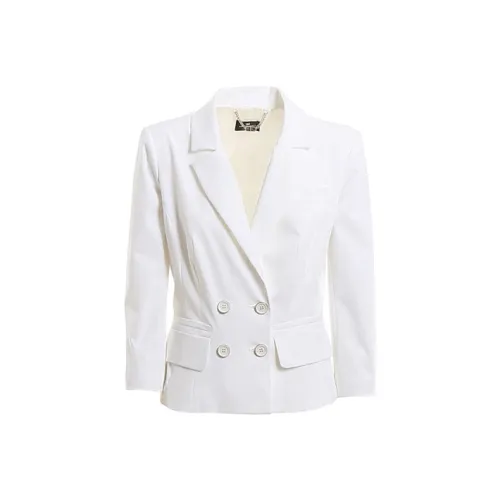 Elisabetta Franchi SS21 Бизнес-костюм Пальто Женское Белое
