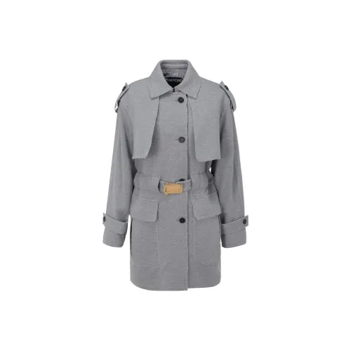 TOM FORD Серое Женское Пальто