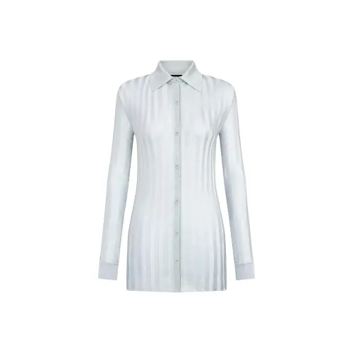 TF SS25 Рубашка Женская Светлая Серебряная