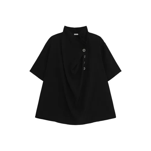 NEVER RULE Рубашка Унисекс Текстура Черная