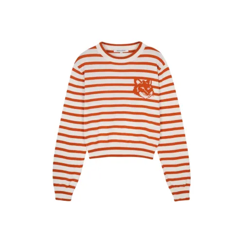 Maison Kitsune SS24 Трикотаж Женский Оранжевый Белый