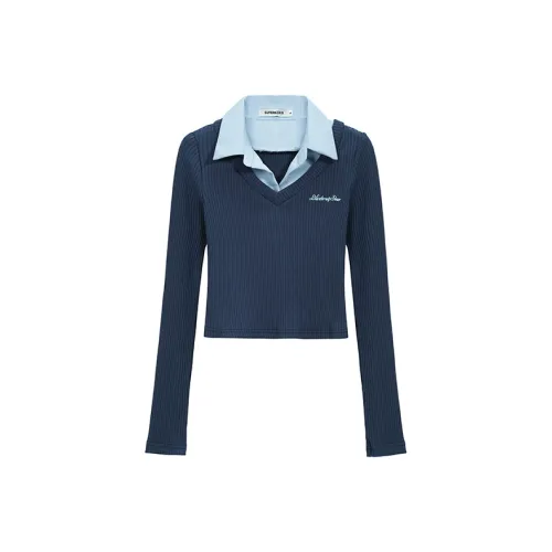 PAIN OR PLEASURE Трикотаж Женский Синий