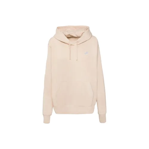 Nike Sportswear Club Женские Пуловер Толстовка Plus Size Толстовка Женская Экрю