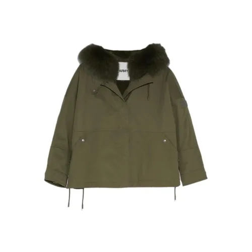 Yves Salomon Пуховик Женские Зеленый