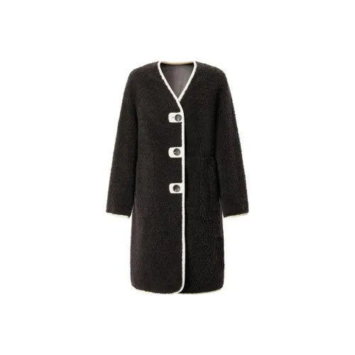 JZ. ANNAKRO Темный кофейный женский пальто