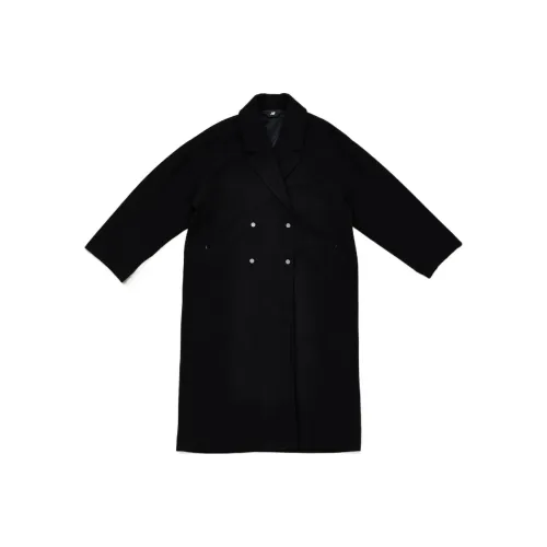 New Balance MET24 Двойная грудь Черное женское пальто