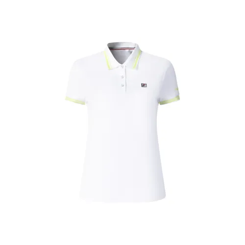FILA ATHLETICS Теннис Поло Женские Нефритовый Белый