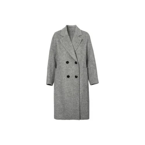 SEIFINI Полосатое Вересковый серый Женское Пальто