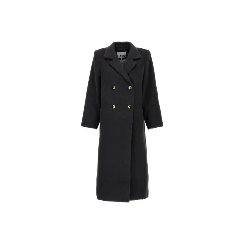 GANNI Черное Женское Пальто