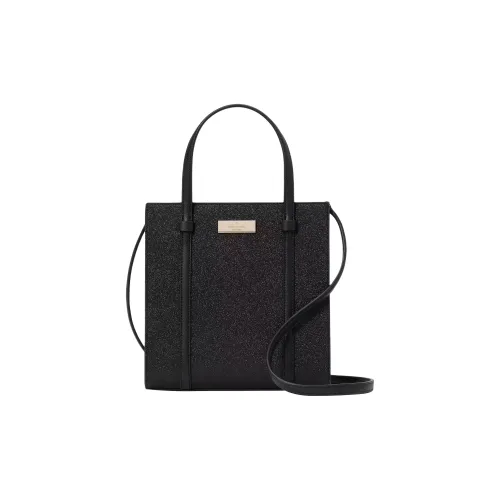 Kate Spade Блестящий Розовый Ткань Тоут Сумка Сумка для покупок Сумка через плечо Сумка Маленькая Женская Черная