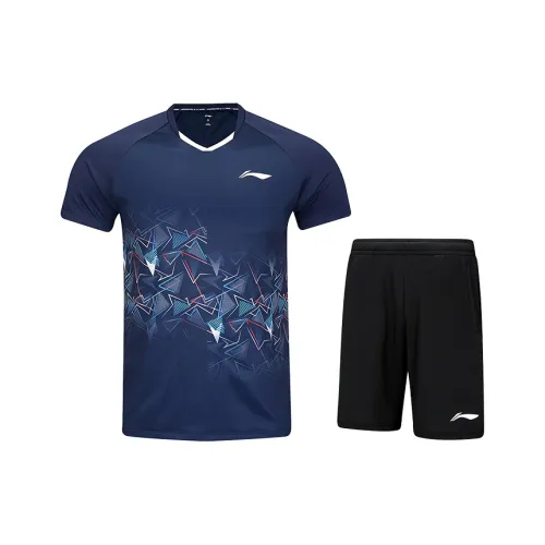 Подкладка Badminton series Бадминтон Джерси Комплект Унисекс Темный Корабельный Синий