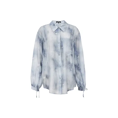 ONLY Рубашка Женская H3Z Erosion Деним Текстурированный Светло-Синий