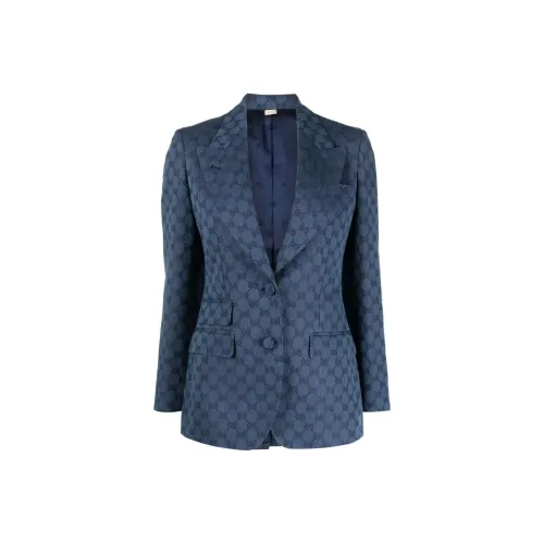 GUCCI SS23 Бизнес-костюм пальто женское синий