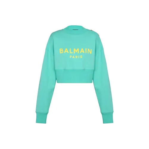 BALMAIN FW24 Толстовка Женская Синяя