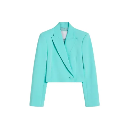 SCANLAN THEODORE Tailored Crop Куртка Куртки Пальто Женские Бирюзовый Бирюзовый