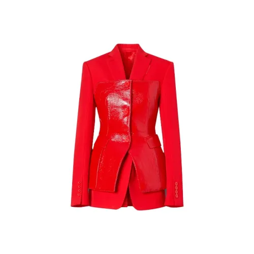 Burberry SS21 Бизнес-костюм Пальто Женское Красное