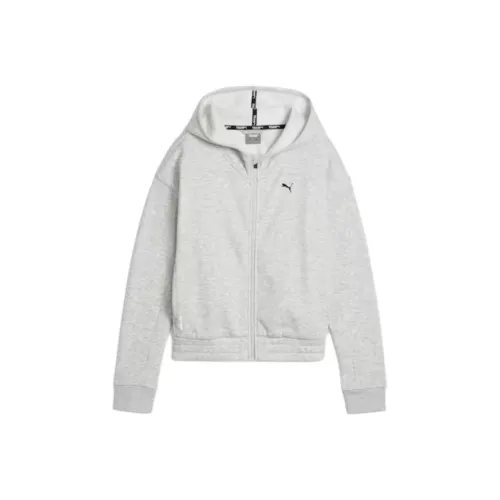 PUMA Train Favorite Full Zip Тренировки Флис Куртки Пальто Женские Светло-серый