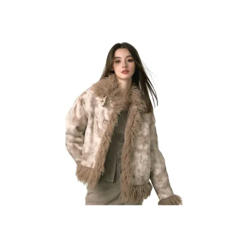 LIZIXIAN Коричневый Женский Куртки