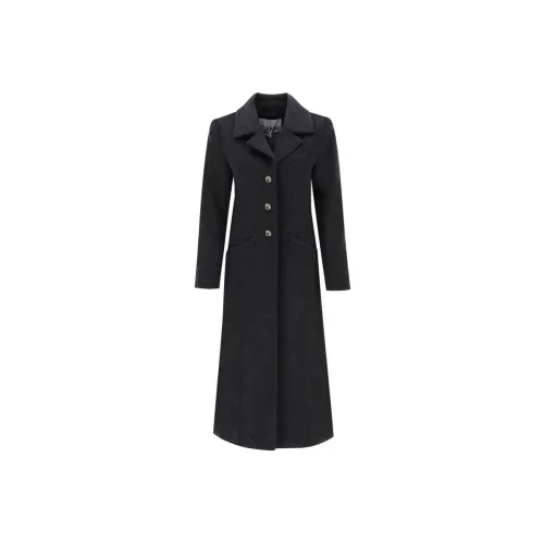 GANNI Темно-серое Женское Пальто