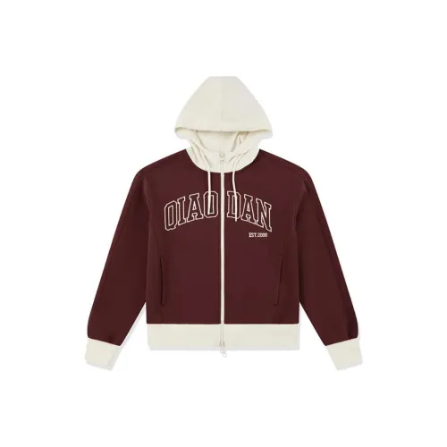 QIAODAN Sports Life Collection Бордово-красный/Кремово-белый Женские Трикотаж