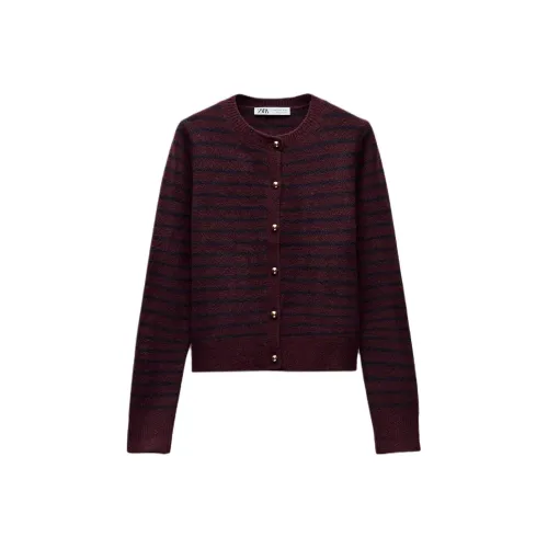 ZARA Бургундский Женский Трикотаж