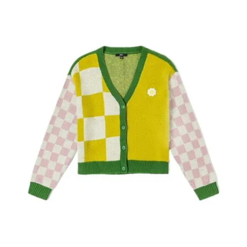 VANS Кардиган Трикотаж Женский Клетка Многоцветный